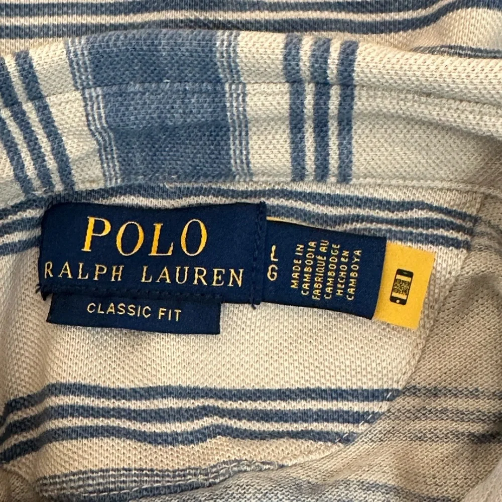 POLO RALPH LAUREN men’s CLASSIC FIT STRIPED MESH POLO SHIRT